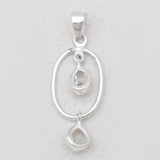 925 Silver Herkimer Quartz Pendants