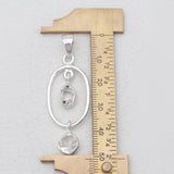 925 Silver Herkimer Quartz Pendants