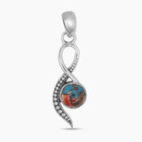 Turquoise Spiny Oyster Silver Pendants