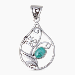 925 Sterling Silver Malachite Pendants