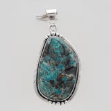 925 Sterling Silver Carving Turquoise Pendants