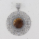 925 Sterling Silver Tiger Eye Pendants