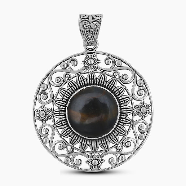 925 Sterling Silver Tiger Eye Pendants