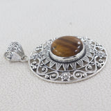 925 Sterling Silver Tiger Eye Pendants