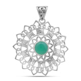 Green Onyx 925 Silver Pendant