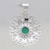 Green Onyx 925 Silver Pendant