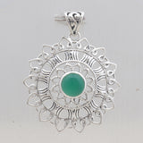 Green Onyx 925 Silver Pendant