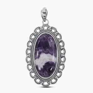 925 Sterling Silver Amethyst Lace Pendants