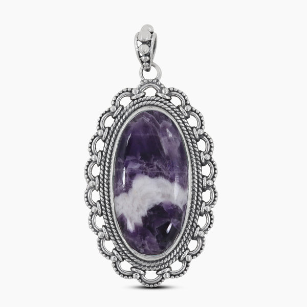 925 Sterling Silver Amethyst Lace Pendants
