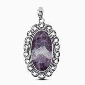 925 Sterling Silver Amethyst Lace Pendants