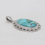 925 Sterling Silver Boulder Turquoise Pendants