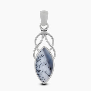 925 Sterling Silver Dendritic Opal Pendants