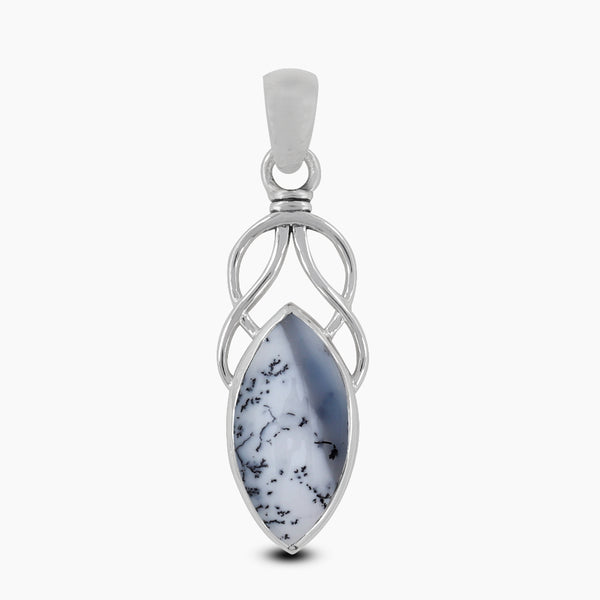 925 Sterling Silver Dendritic Opal Pendants