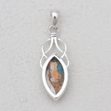 Boulder Copper Turquoise Silver Pendants