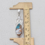 Boulder Copper Turquoise Silver Pendants