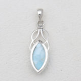 925 Sterling Silver Larimar Pendants