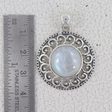 Blue Lace Agate 925 Sterling Silver Pendant