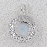 Blue Lace Agate 925 Sterling Silver Pendant