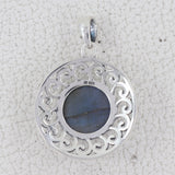 Blue Lace Agate 925 Sterling Silver Pendant