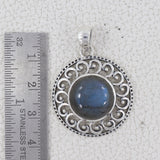 Blue Lace Agate 925 Sterling Silver Pendant