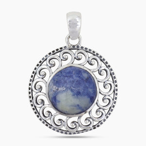 925 Sterling Silver Sodalite Pendants