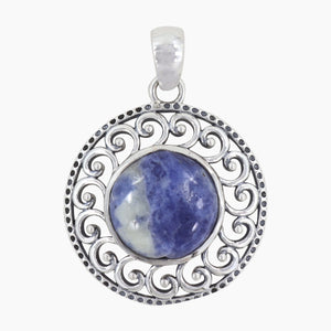 925 Sterling Silver Sodalite Pendants