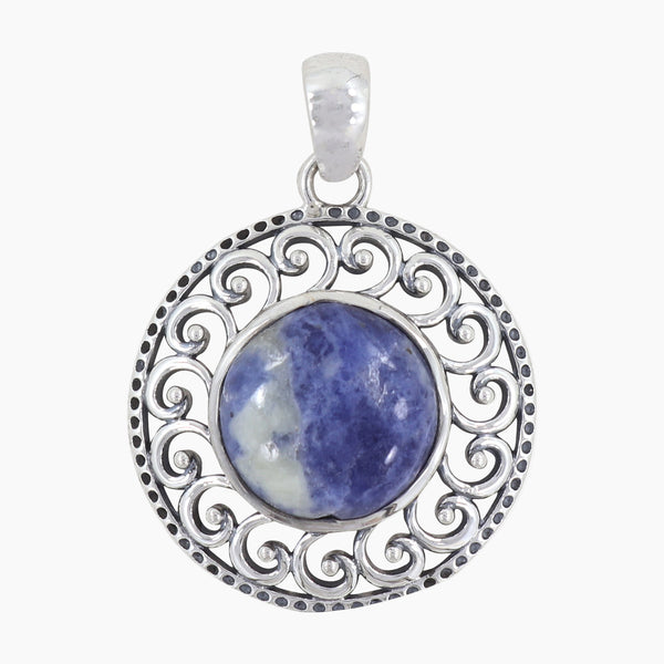 925 Sterling Silver Sodalite Pendants