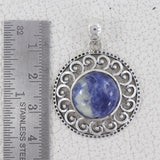 925 Silver Blue Lace Agate Pendant