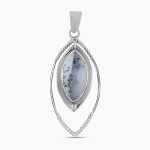 925 Sterling Silver Dendritic Opal Pendants