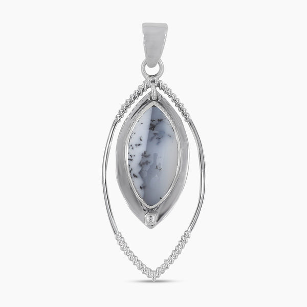 925 Sterling Silver Dendritic Opal Pendants