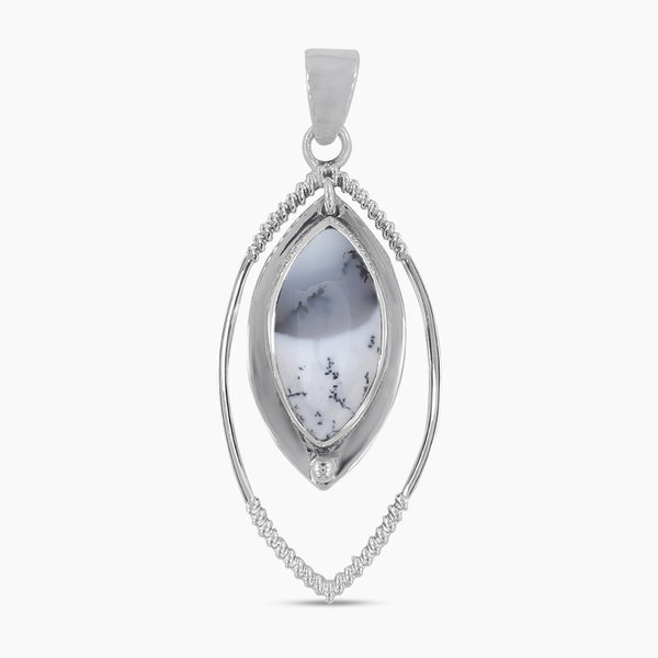 925 Sterling Silver Dendritic Opal Pendants