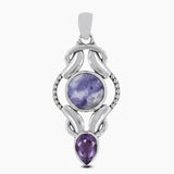 925 Sterling Silver Morado Opal Pendants