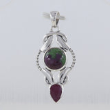 925 Sterling Silver Ruby Zoisite Pendants