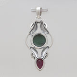 925 Sterling Silver Ruby Zoisite Pendants