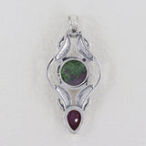 925 Sterling Silver Ruby Zoisite Pendants