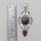 925 Sterling Silver Ruby Zoisite Pendants