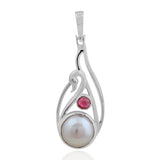 Natural Pearl Silver Duck Pendant