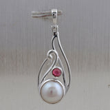 Natural Pearl Silver Duck Pendant