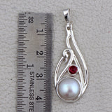 Natural Pearl Silver Duck Pendant