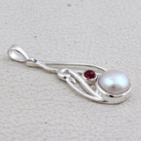 Natural Pearl Silver Duck Pendant