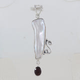 Fresh Water Pearl With Blue Topaz Pendant