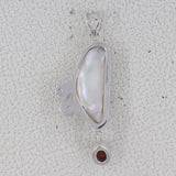 Fresh Water Pearl With Blue Topaz Pendant