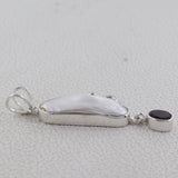 Fresh Water Pearl With Blue Topaz Pendant