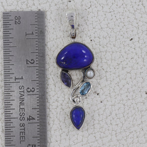 925 Sterling Silver Lapis Lazuli Pendants