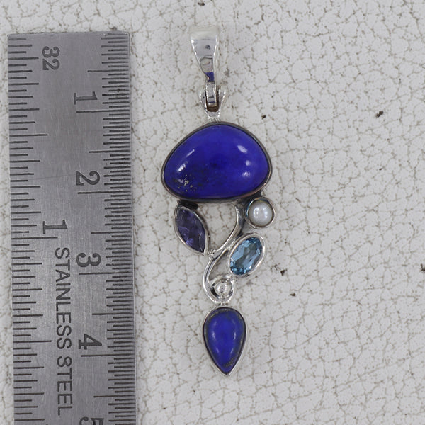 925 Sterling Silver Lapis Lazuli Pendants