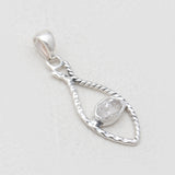 925 Silver Rough Herkimer Quartz Pendants