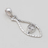 925 Silver Rough Herkimer Quartz Pendants