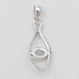 925 Silver Rough Herkimer Quartz Pendants