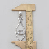 925 Silver Rough Herkimer Quartz Pendants