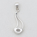 925 Sterling Silver Herkimer Quartz Pendants